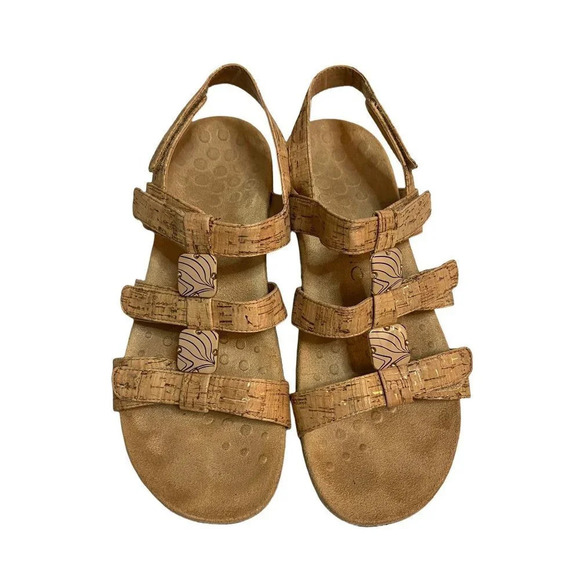 Vionic Amber Gold Cork Sandal- size 8 - Picture 1 of 8